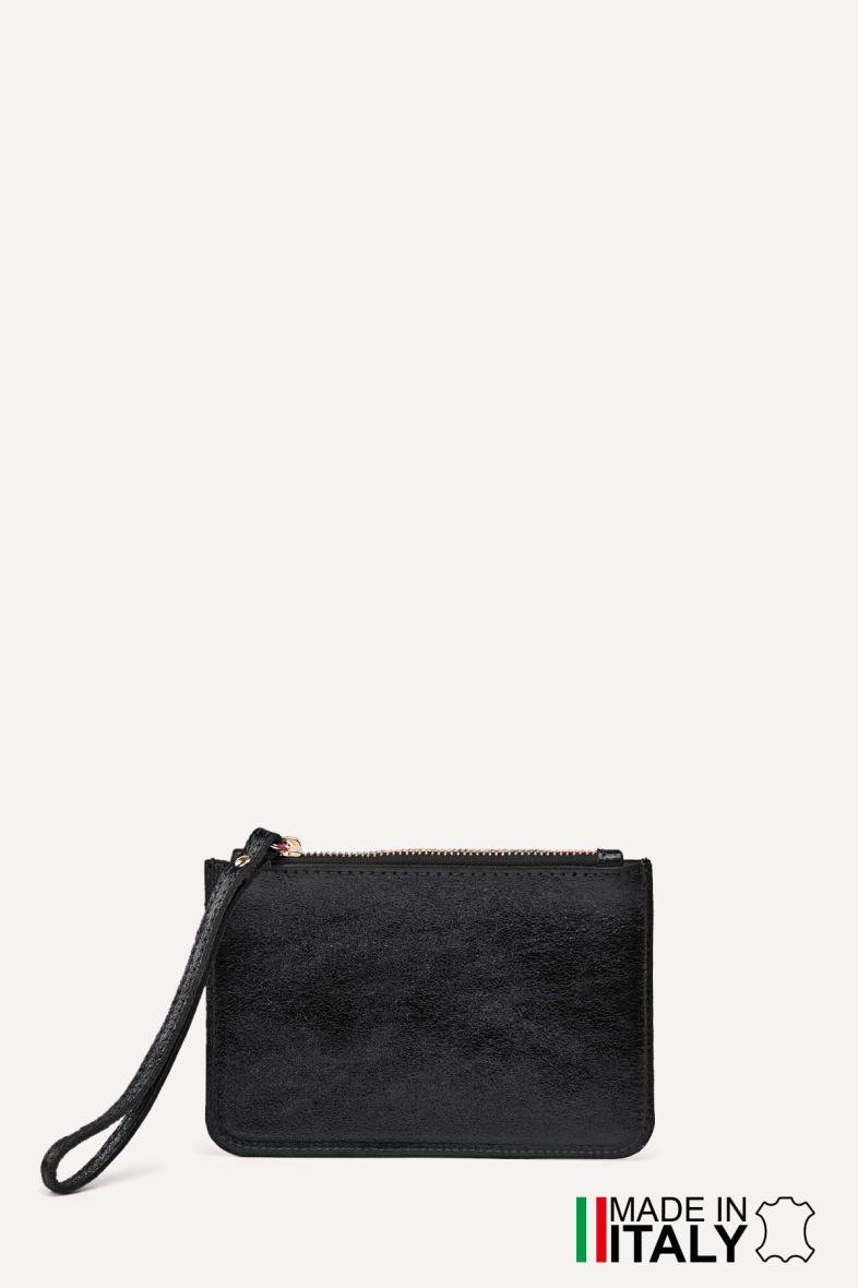 Wholesaler Zevento - Coin purse Flat clutch in metallic leather ZE-8004