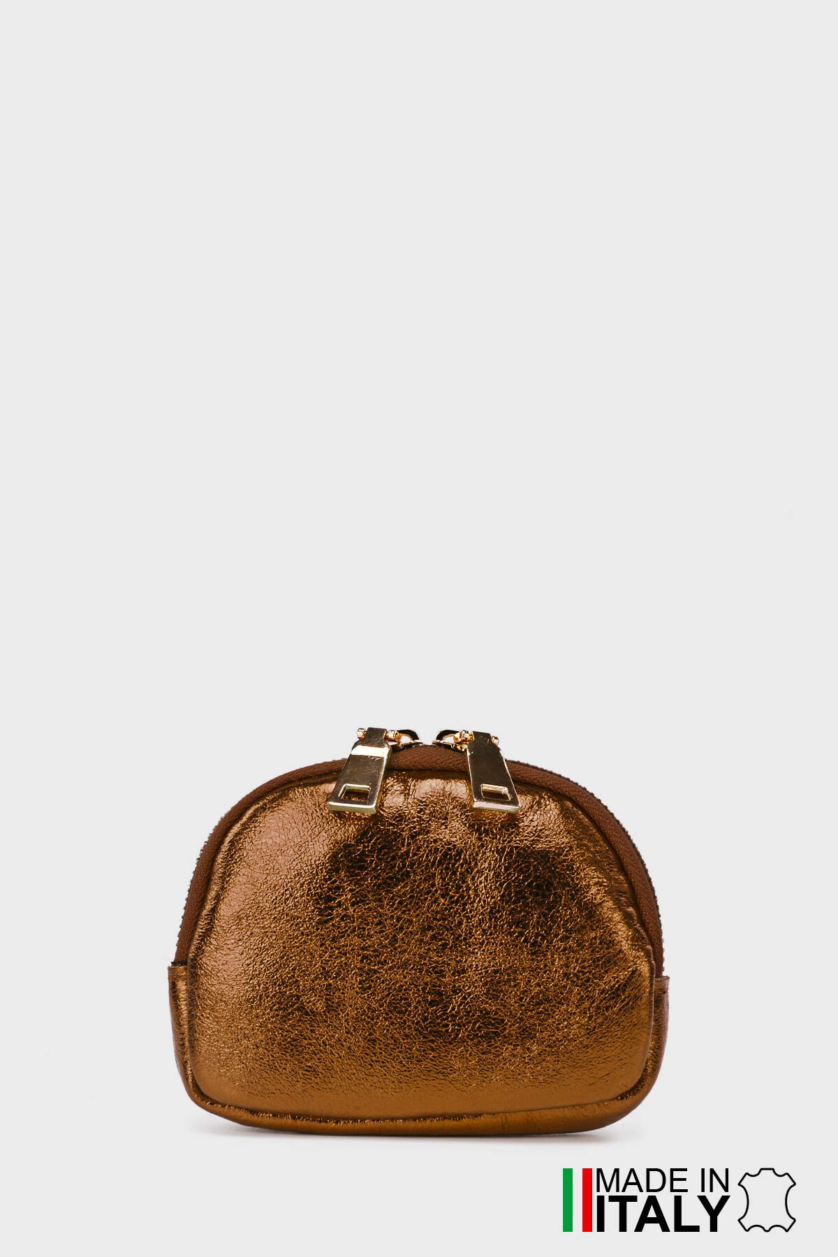 Wholesaler Zevento - Purse Pouch in round brioche metallic leather ZE-8001B