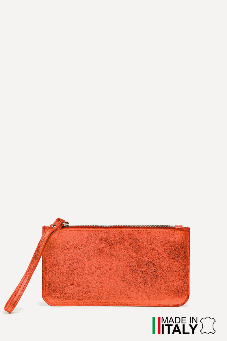 Wholesaler Zevento - Coin purse Flat clutch in metallic leather ZE-8005
