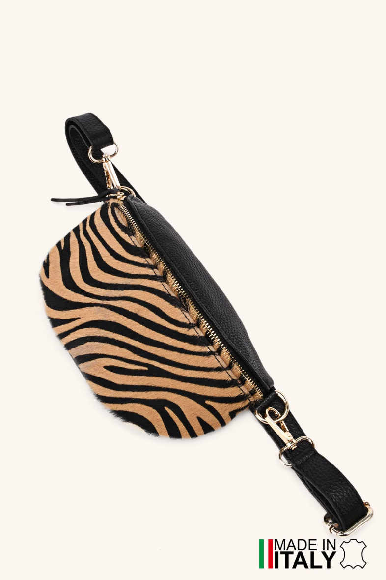 Wholesaler Zevento - Leopard pattern fanny pack printed on furry skin ZE-9022-LP001