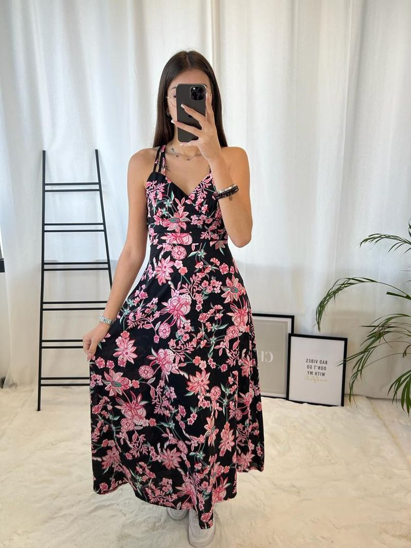 Wholesaler Zoe Mode (Elena Z) - Flower printed dress   Adjustable strap