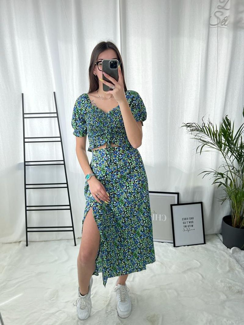 Wholesaler Zoe Mode (Elena Z) - Tropical bra + palazzo set