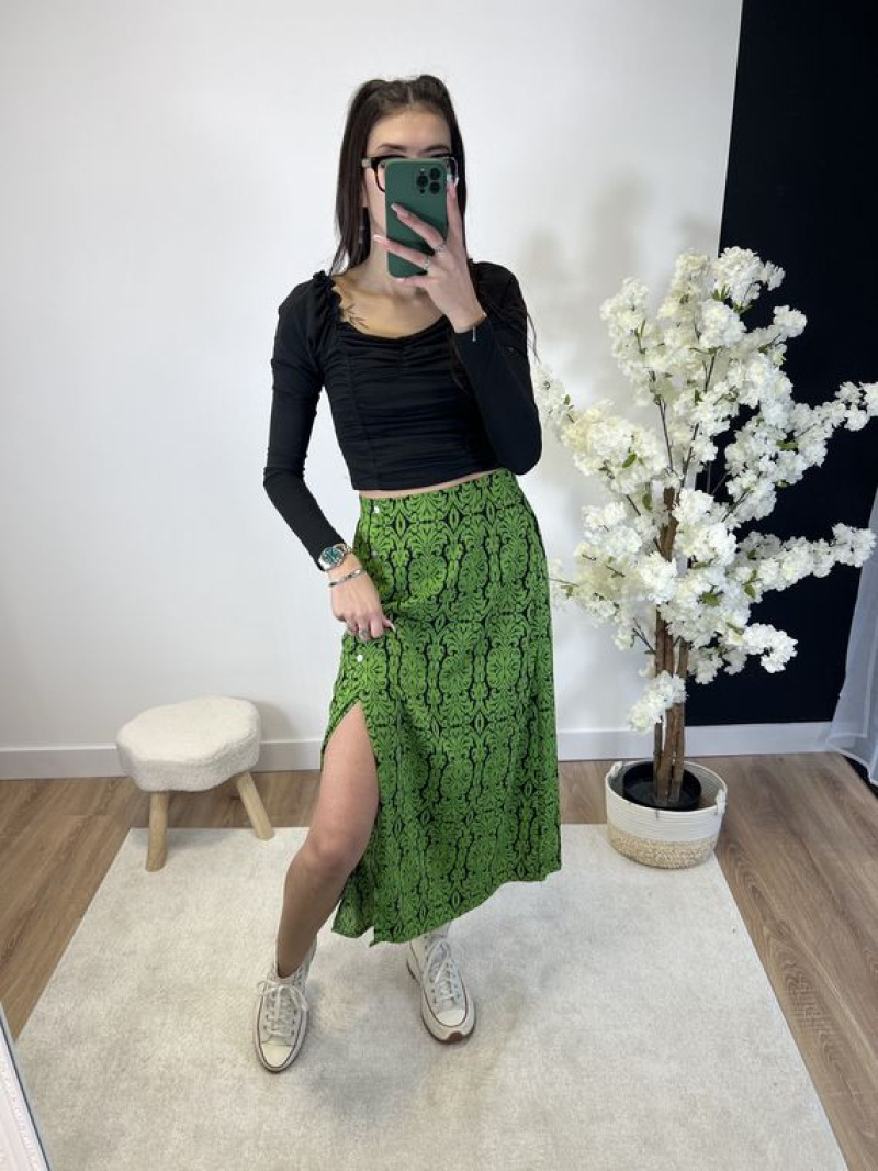 Wholesaler Zoe Mode (Elena Z) - Gathered flower-print skirt