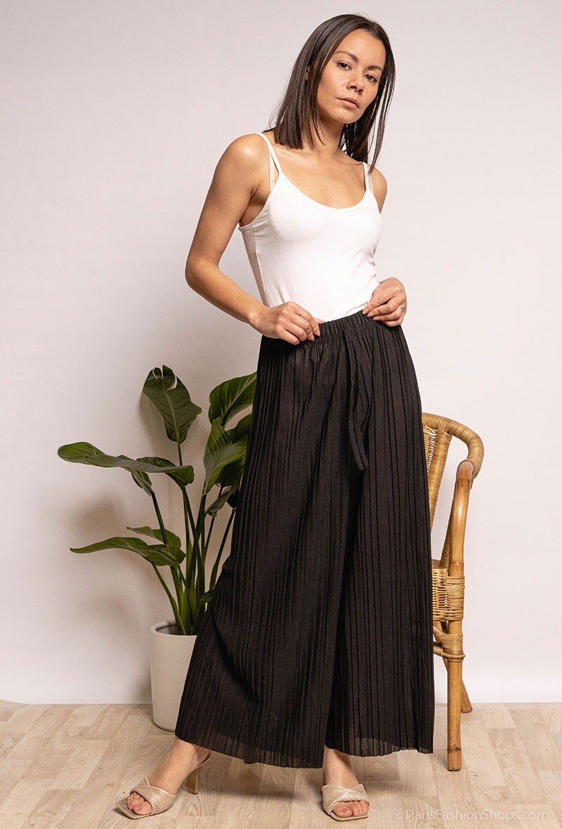 Wholesaler Zoe Mode (Elena Z) - Wide leg pleated pants