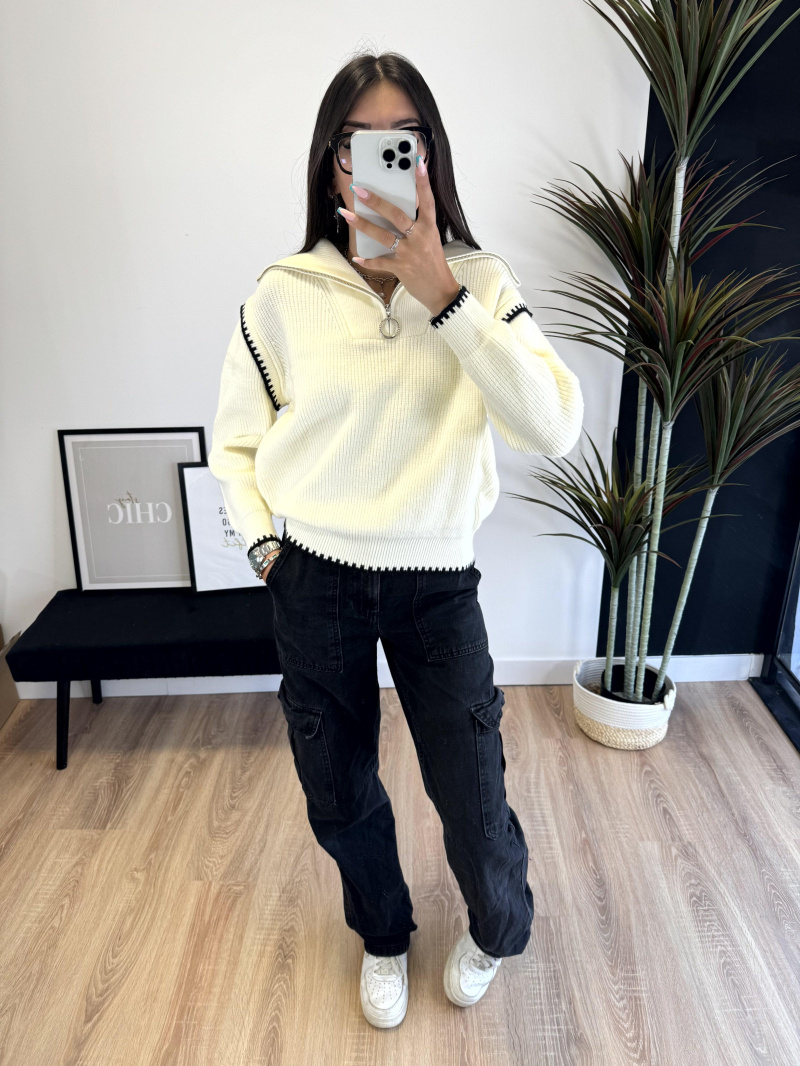 Wholesaler Zoe Mode (Elena Z) - Zippered sweater