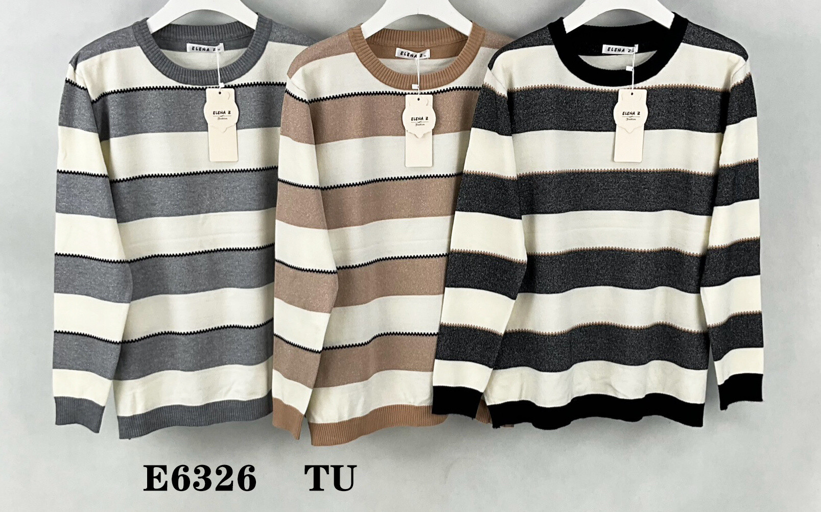 Wholesaler Zoe Mode (Elena Z) - Striped SWEATER