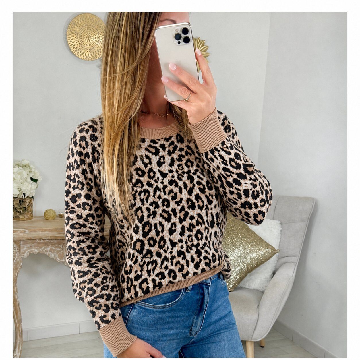 Wholesaler Zoe Mode (Elena Z) - Leopard sweater