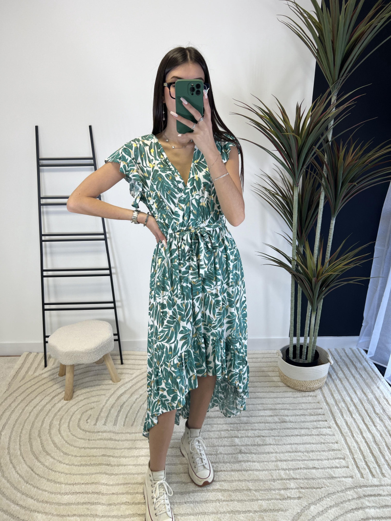 Wholesaler Zoe Mode (Elena Z) - Long asymmetrical dress with gold