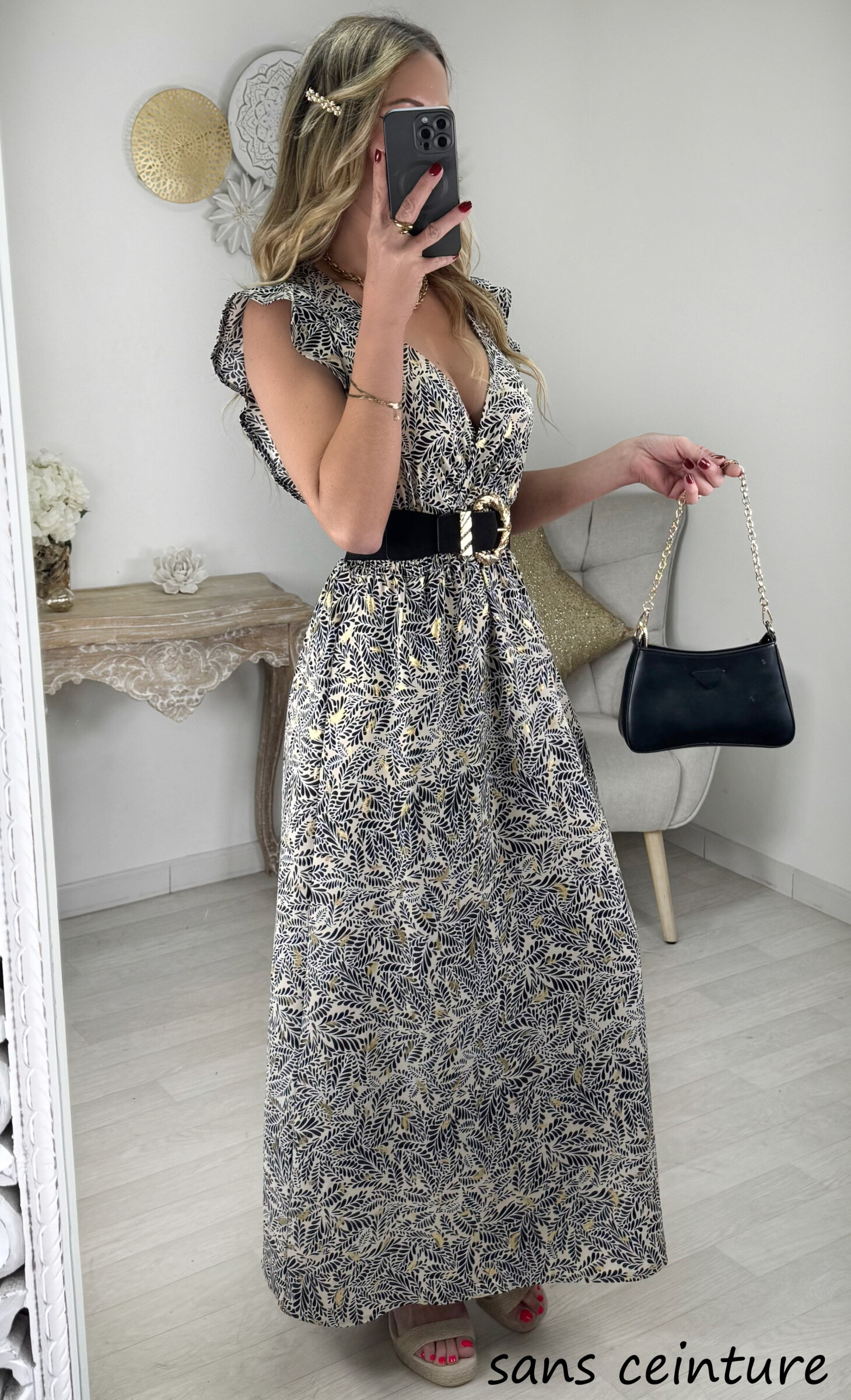 Wholesaler Zoe Mode (Elena Z) - Gold print dress