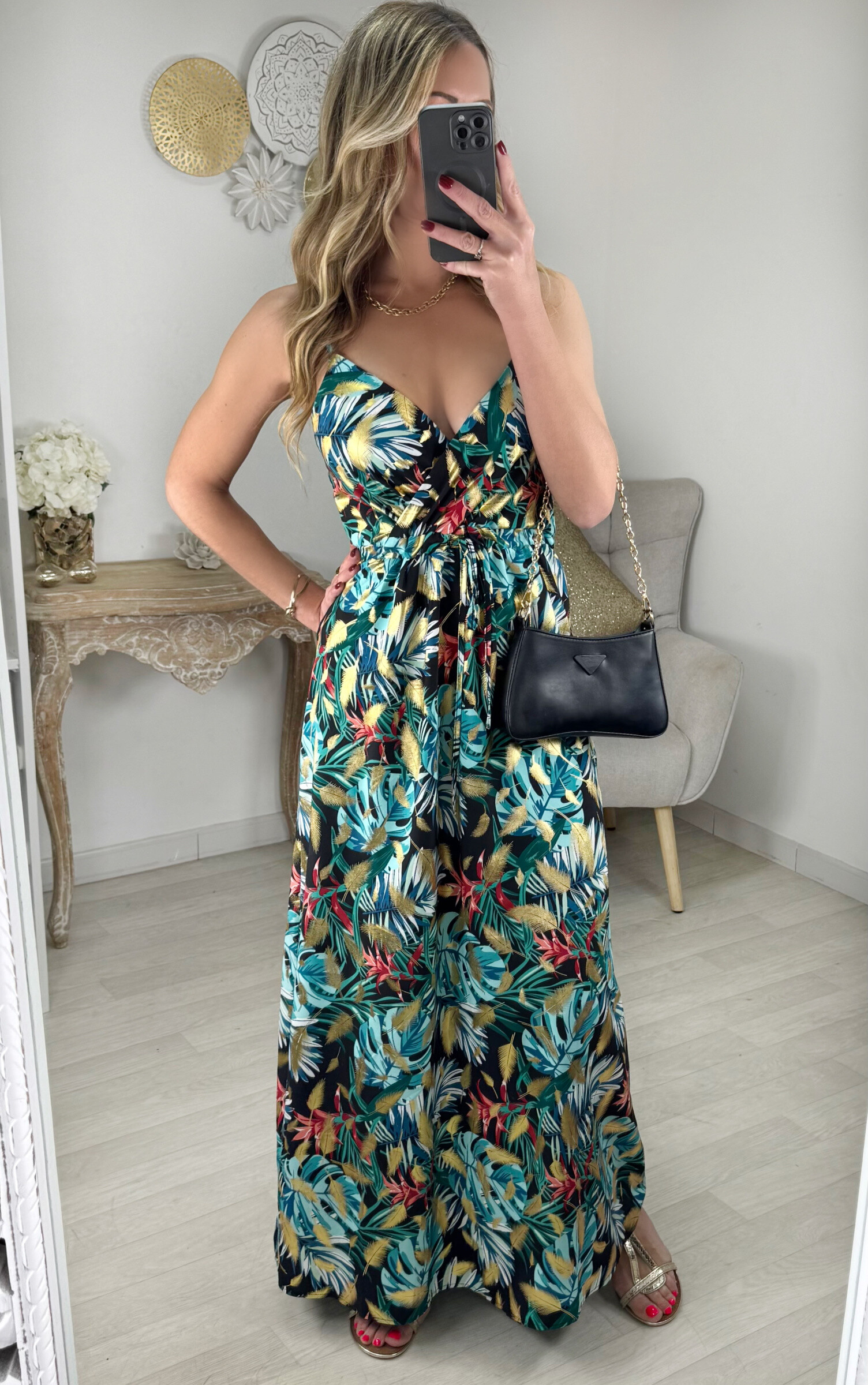 Großhändler Zoe Mode (Elena Z) - Langes Kleid mit Gold