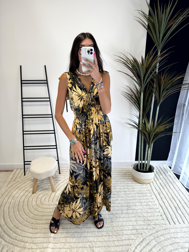 Wholesaler Zoe Mode (Elena Z) - Long golden magic waist dress