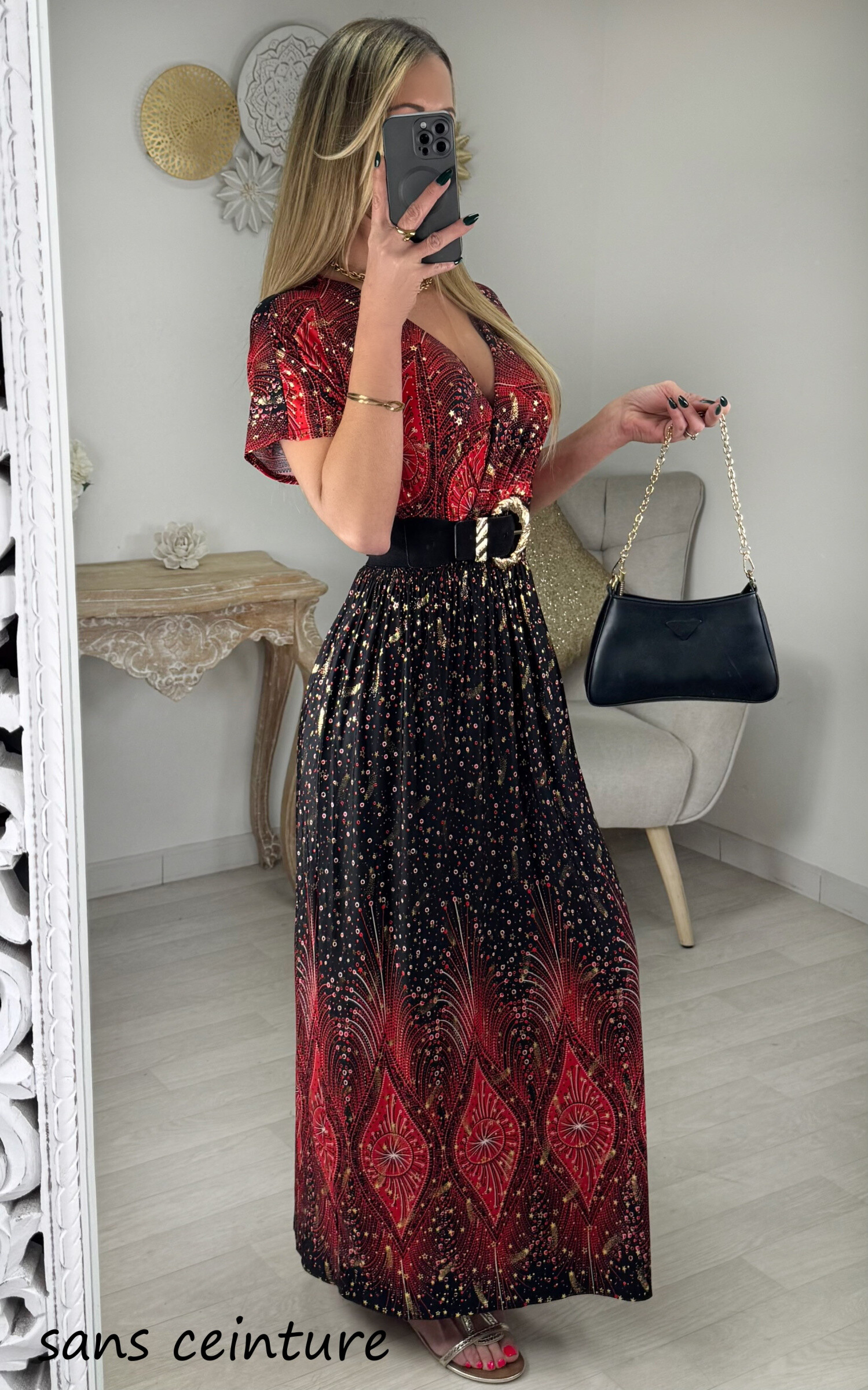 Wholesaler Zoe Mode (Elena Z) - Golden magic waist dress