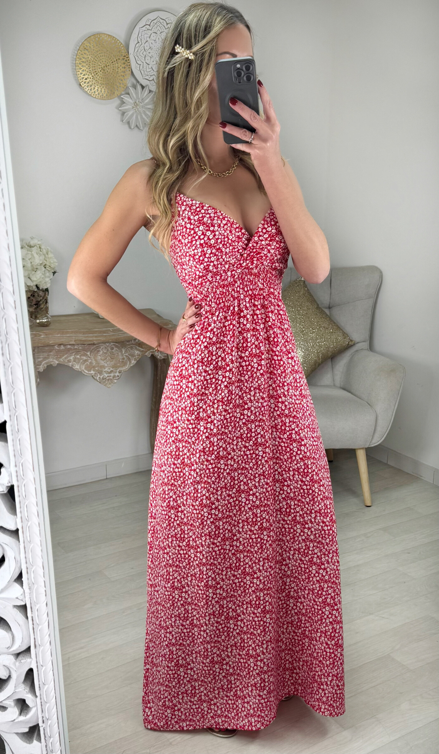 Wholesaler Zoe Mode (Elena Z) - Fleuri long dress
