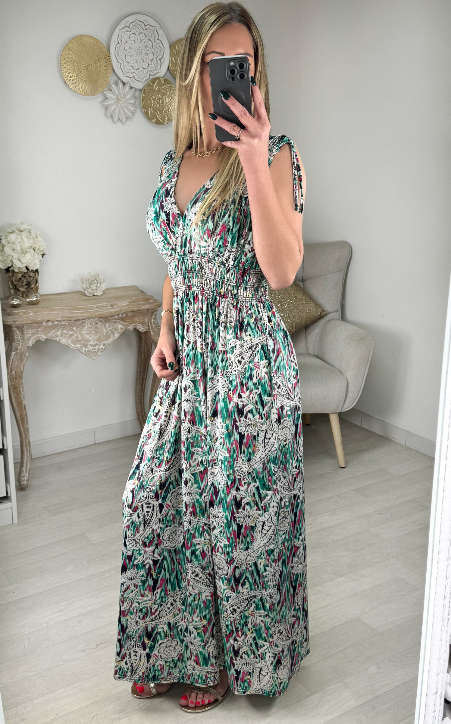 Wholesaler Zoe Mode (Elena Z) - Golden magic waist dress