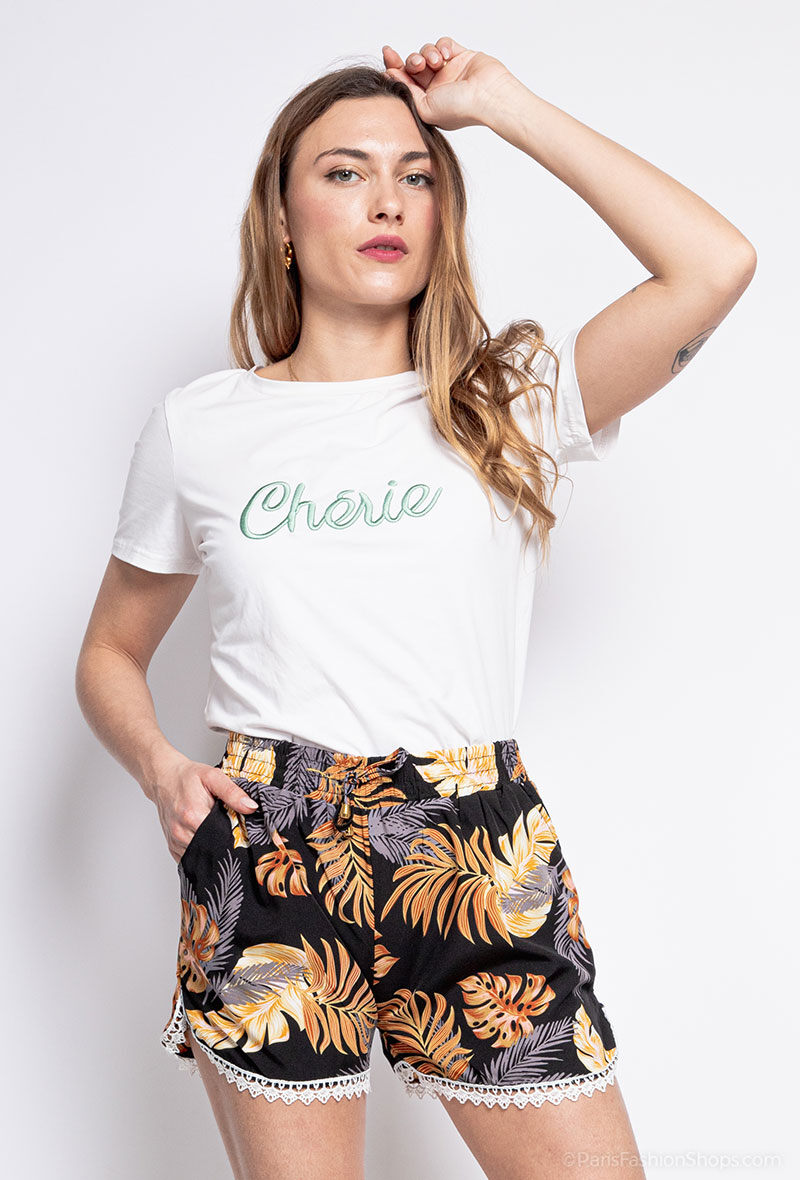 Wholesaler Zoe Mode (Elena Z) - Tropical print shorts