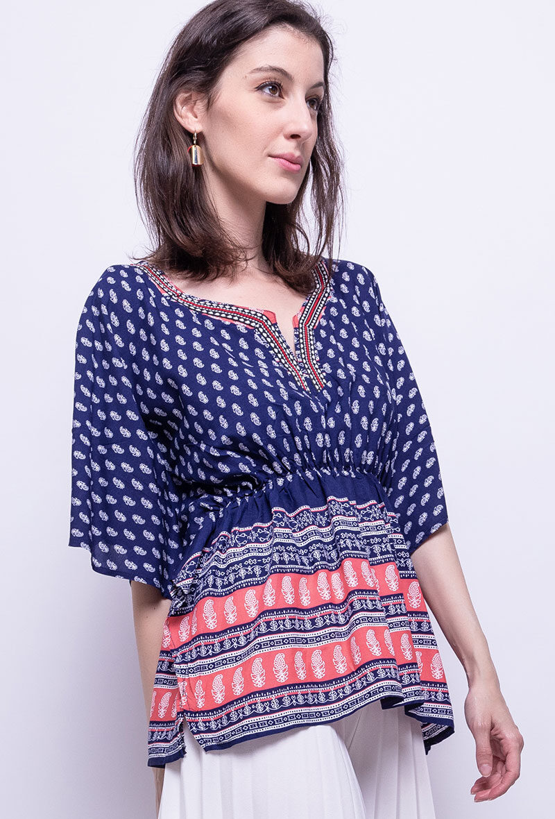 Grossiste Zoe Mode (Elena Z) - Blouse imprimée