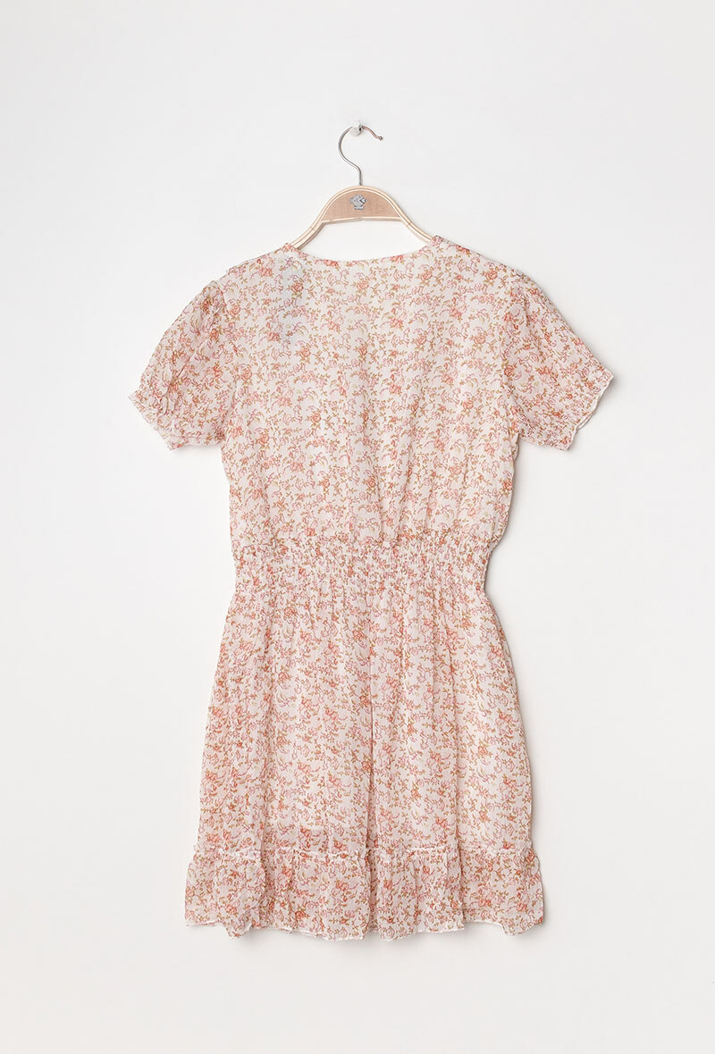 Kleid mit Muster - Orange - 2 - Großformat