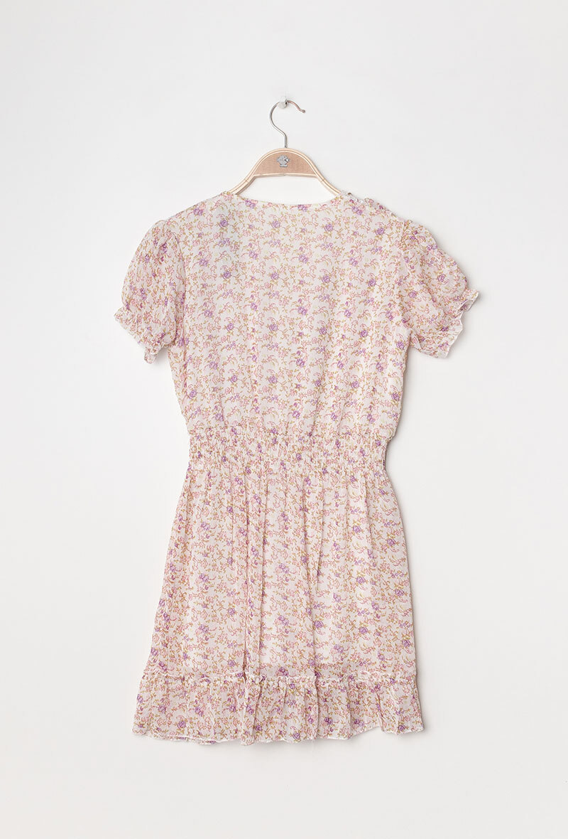 Kleid mit Muster - Violett - 2 - Großformat