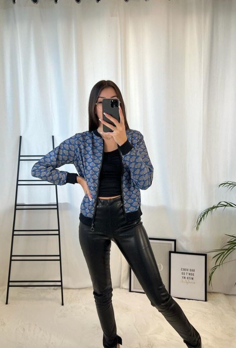 Wholesaler Zoe Mode (Elena Z) - Printed zipped jacket