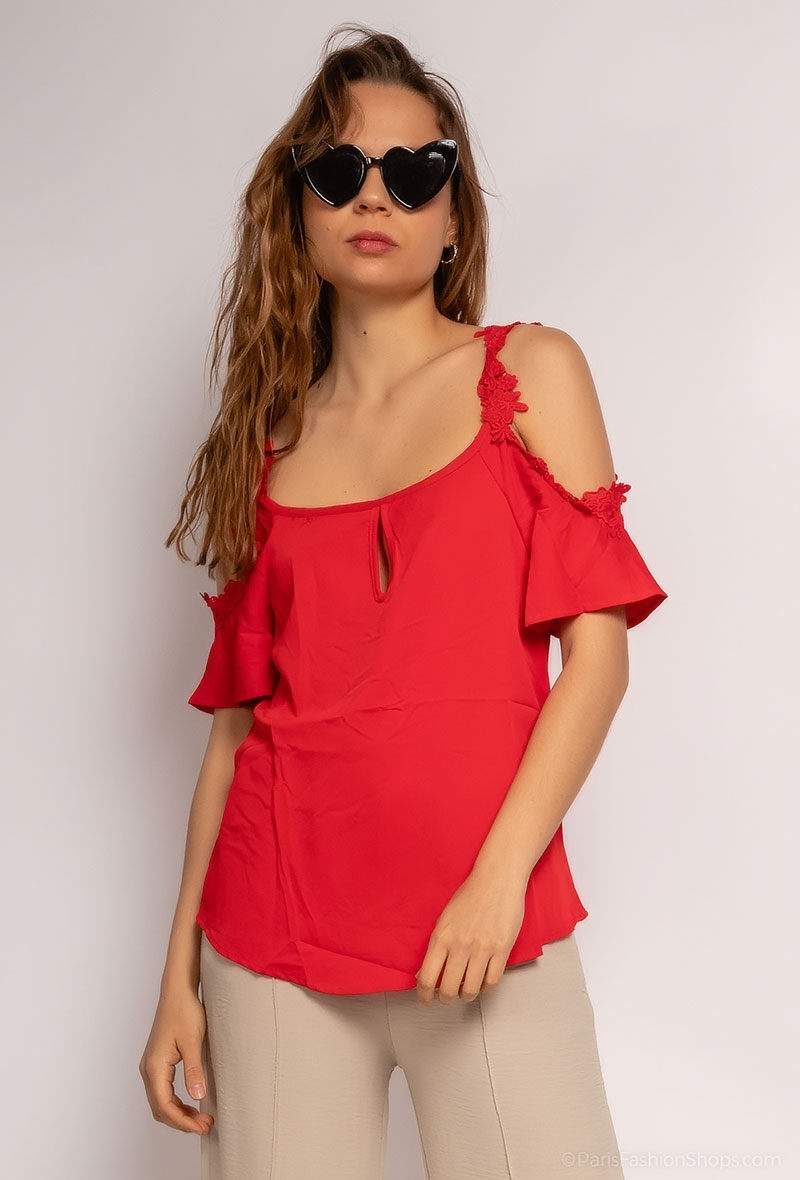 Wholesaler Zoe Mode (Elena Z) - Blouse with lace