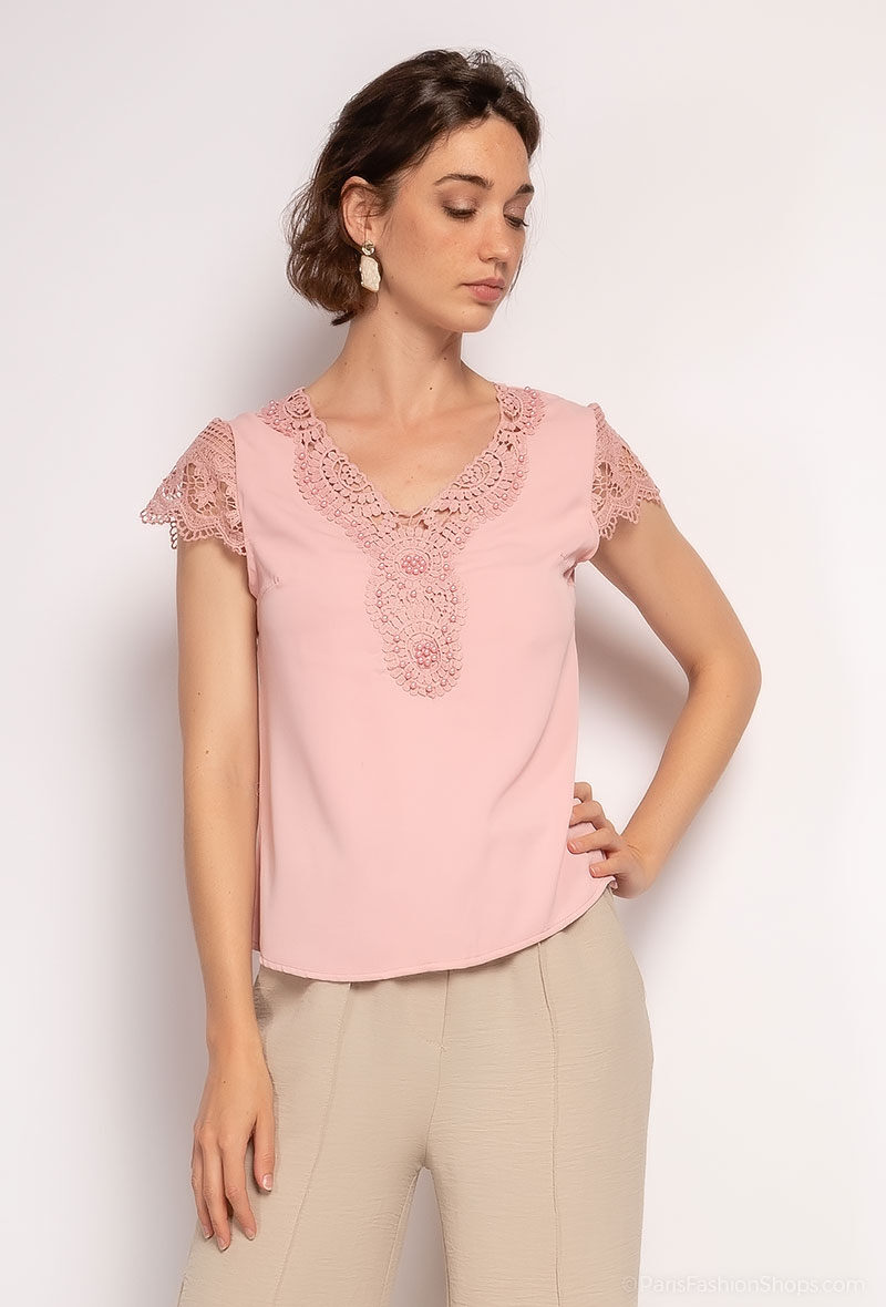 Wholesaler Zoe Mode (Elena Z) - Blouse with lace