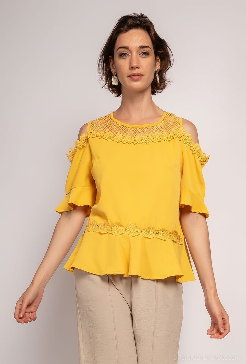 Wholesaler Zoe Mode (Elena Z) - Blouse with lace