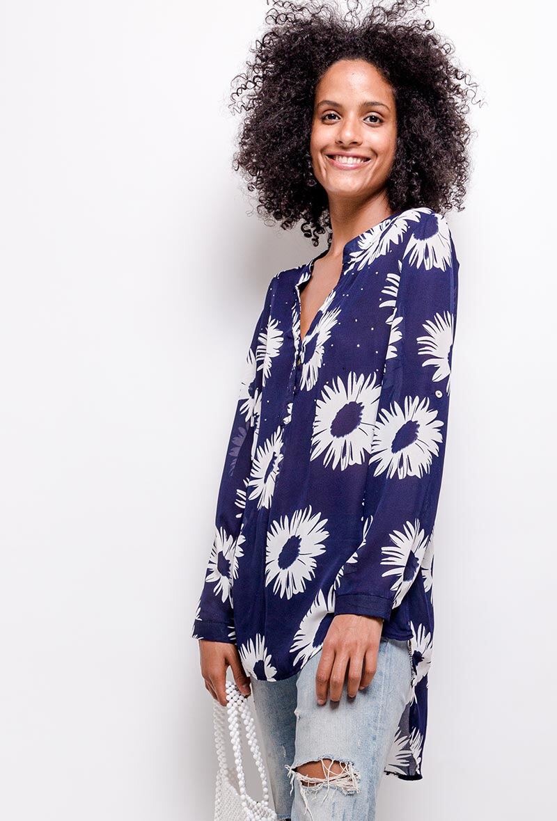 Grossiste Zoe Mode (Elena Z) - Chemise à imprimé fleuri