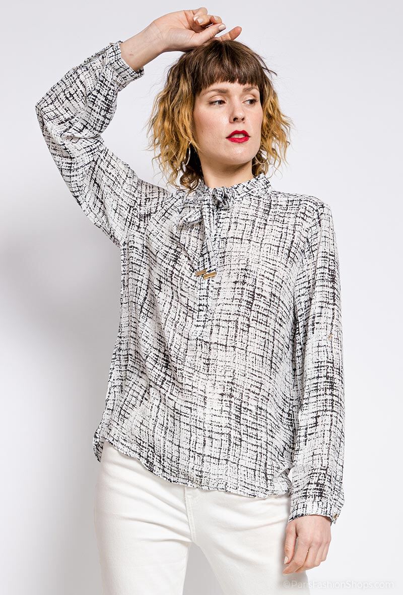 Grossiste Zoe Mode (Elena Z) - Chemise à motifs bicolores