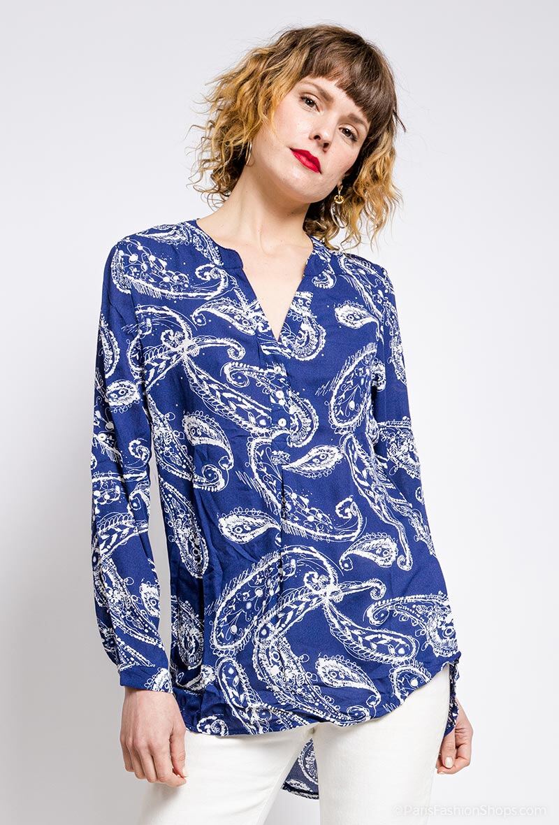 Grossiste Zoe Mode (Elena Z) - Chemise à imprimé cachemire