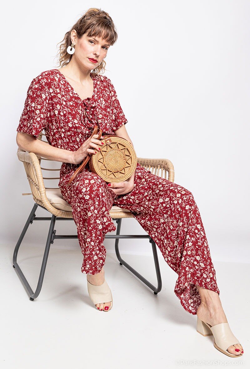 Wholesaler Zoe Mode (Elena Z) - Floral jumpsuit