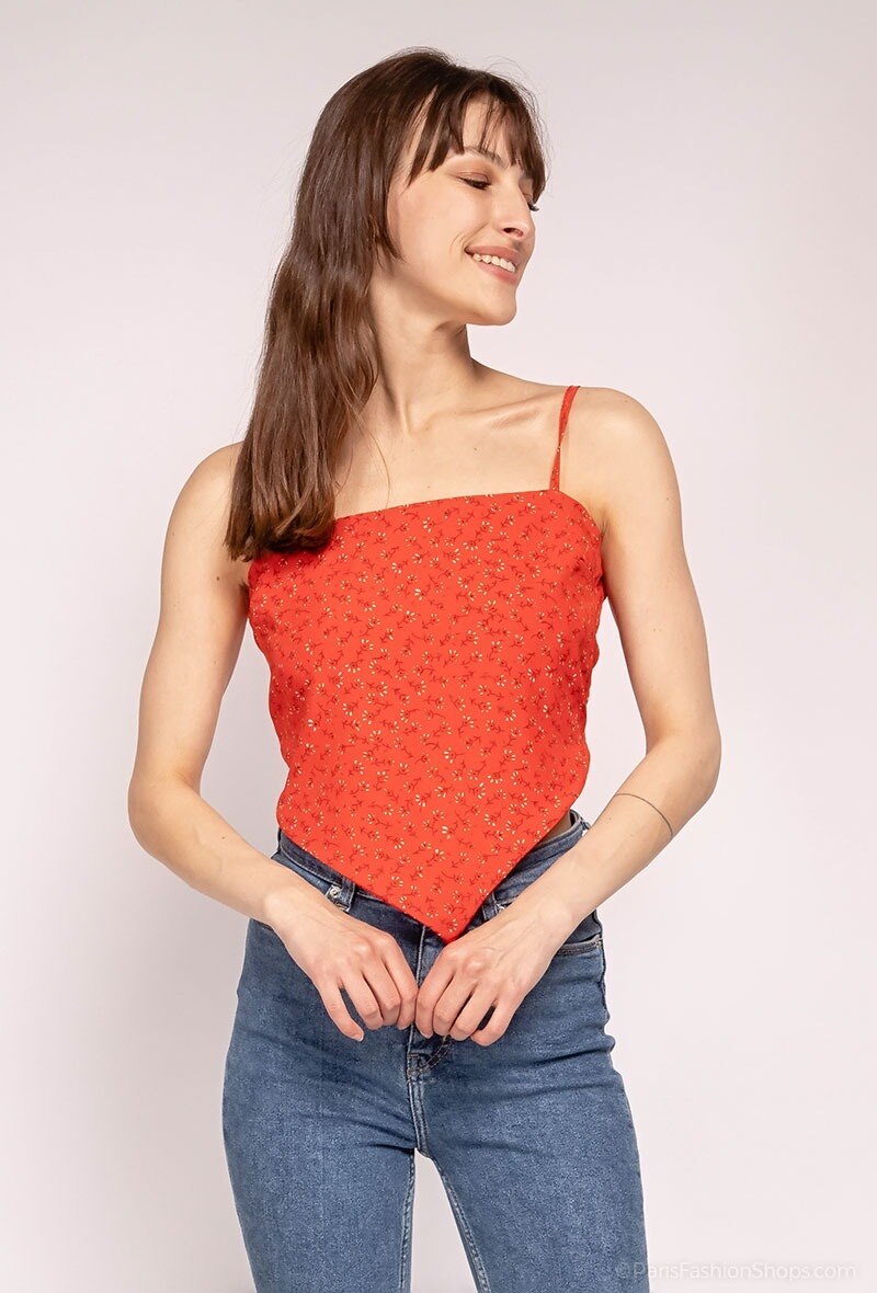 Wholesaler Zoe Mode (Elena Z) - Flower bandana printed scarf top