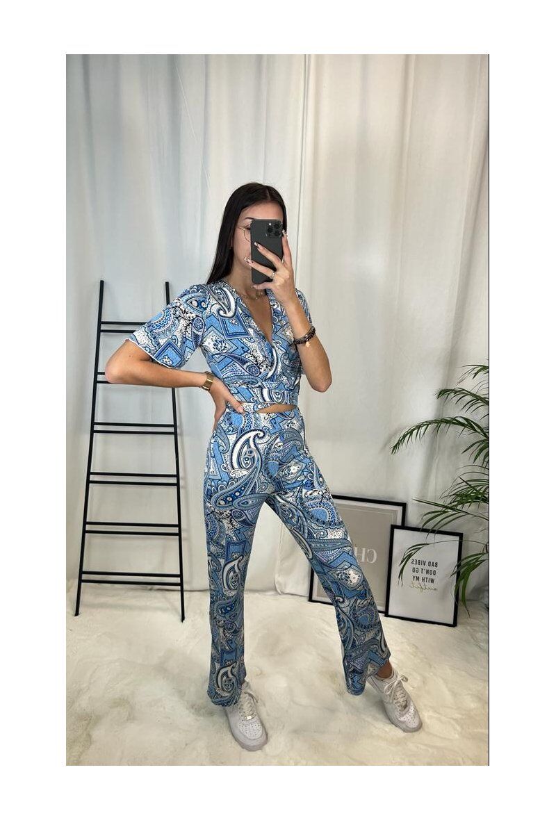 Wholesaler Zoe Mode (Elena Z) - Printed top and pants