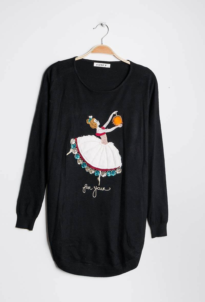 Wholesaler Zoe Mode (Elena Z) - Tunic with dancer