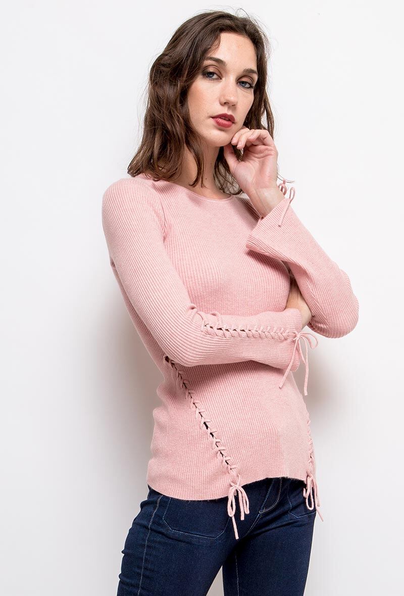 Wholesaler Zoe Mode (Elena Z) - Lace-up sweater