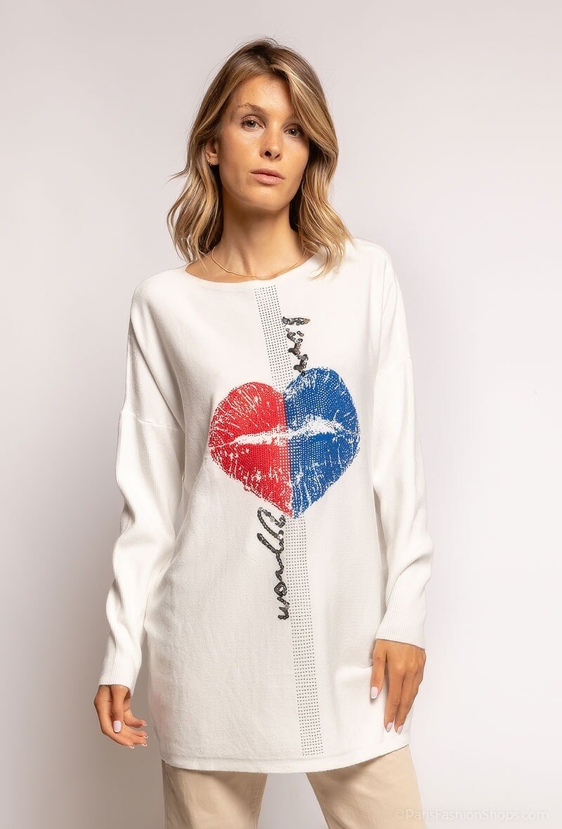 Wholesaler Zoe Mode (Elena Z) - Jumper dress with strass mouth