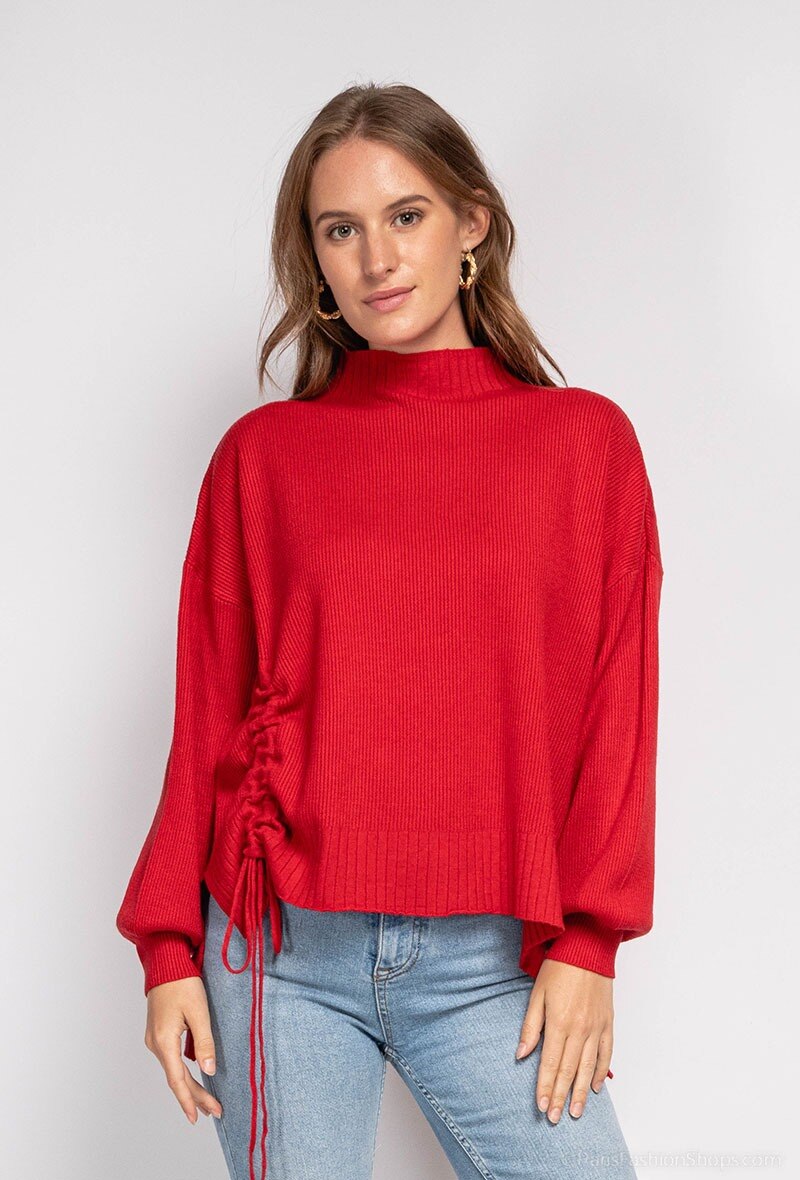 Wholesaler Zoe Mode (Elena Z) - High neck knit sweater