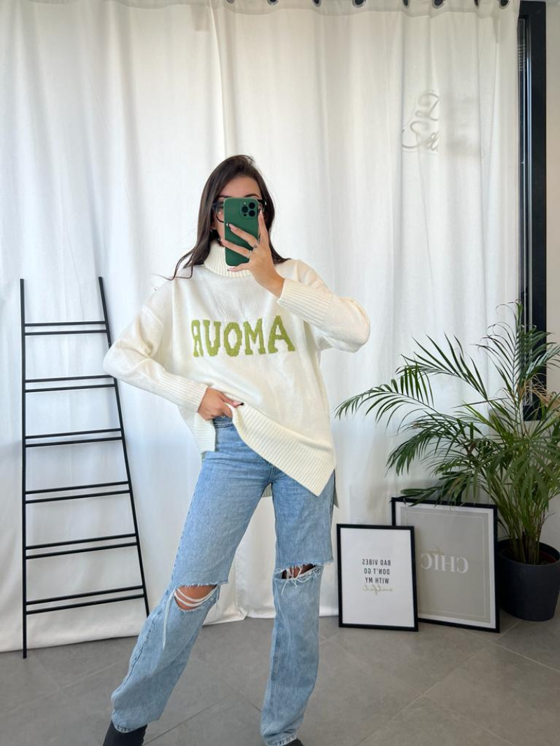 Wholesaler Zoe Mode (Elena Z) - AMOUR turtleneck sweater