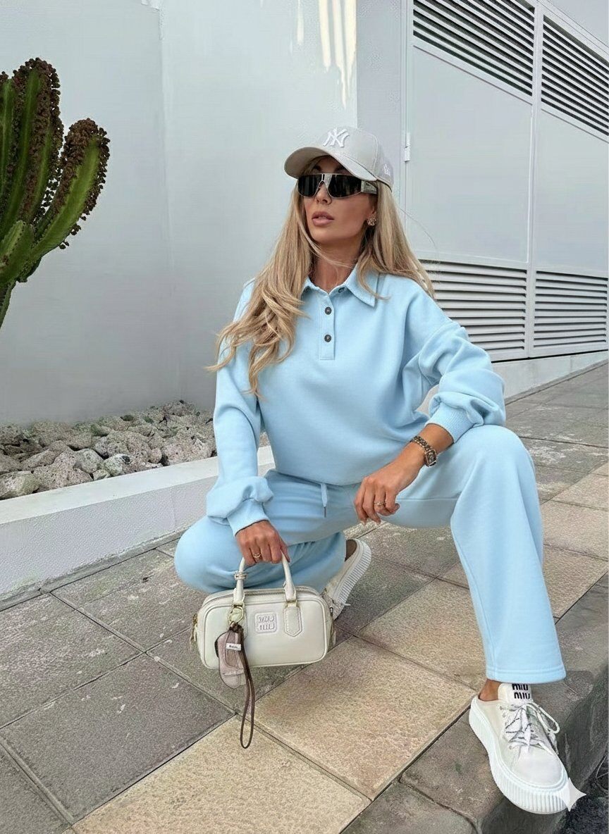 Grossista zuimi fashion - COMPLETO CON MANICHE LUNGHE E PANTALONE - CON BOTTONE