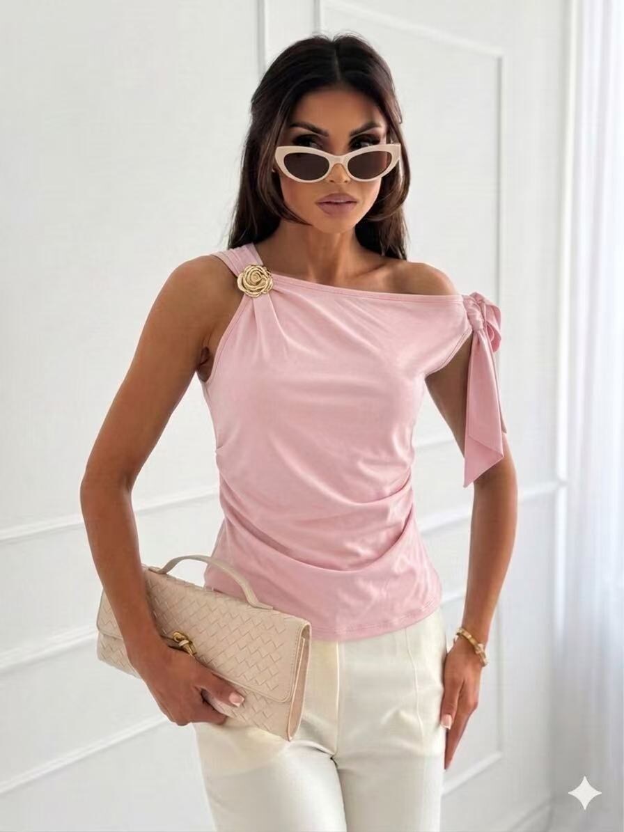 Grossista zuimi fashion - TOP SENZA MANICA DA DONNA CON STAMPA FLOREALE