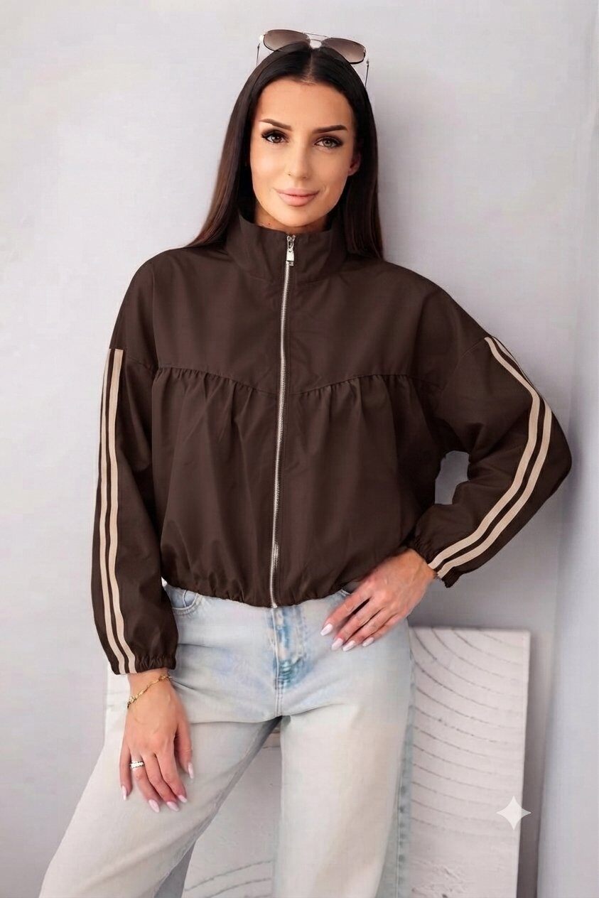 Wholesaler zuimi fashion - Short jacket without hood with stripe on the sleeve