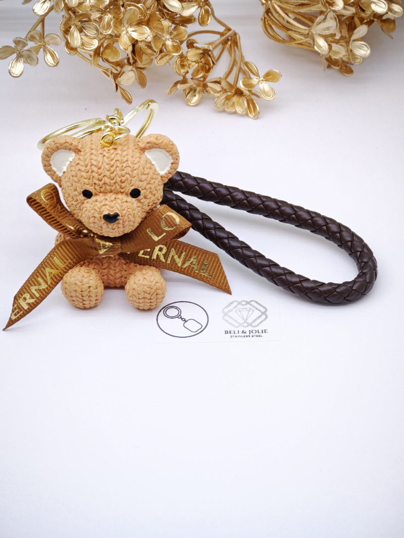 Wholesaler Beli & Jolie - Metal teddy bear key ring