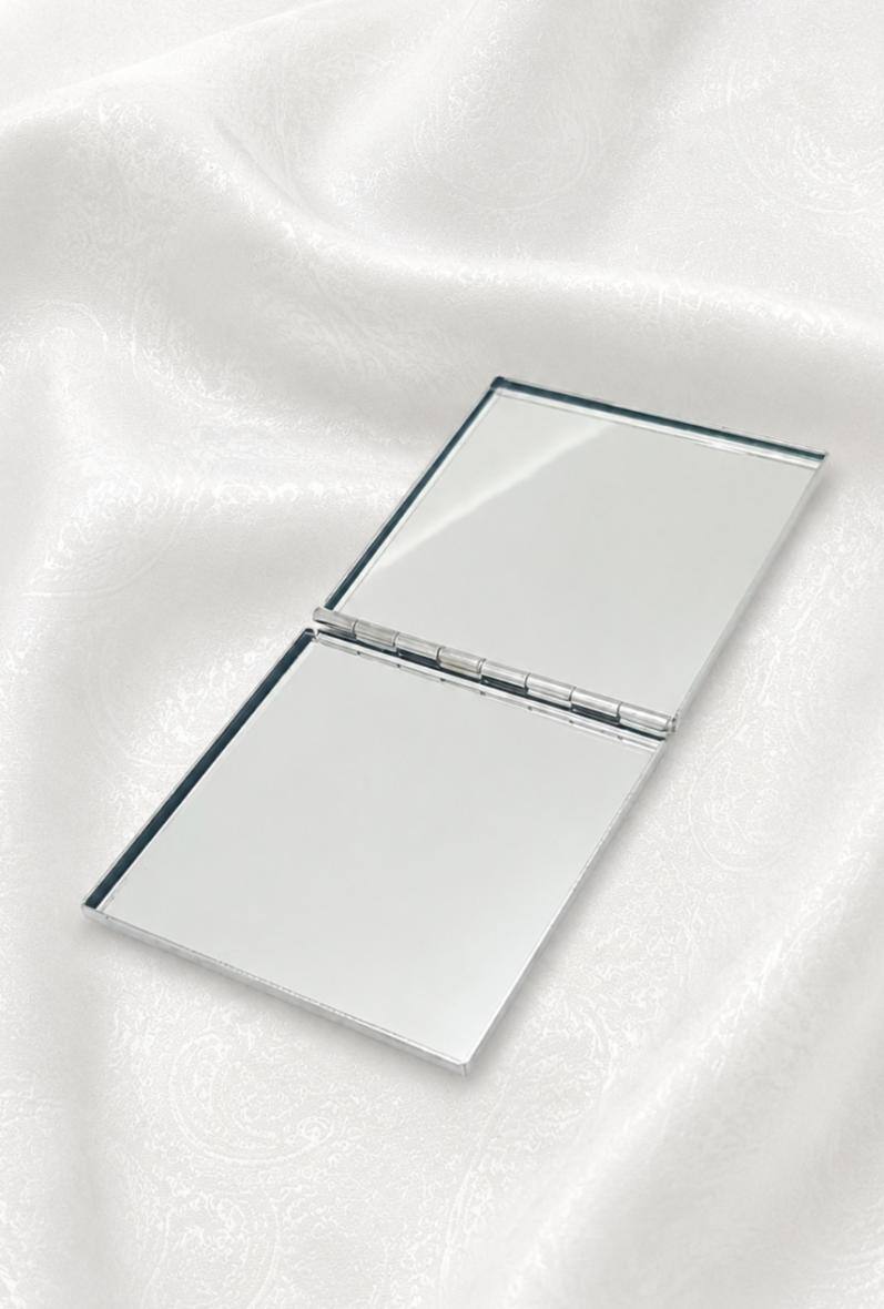 Grossiste Bijoussimo - Miroir double face carré "plat" (Gravable)