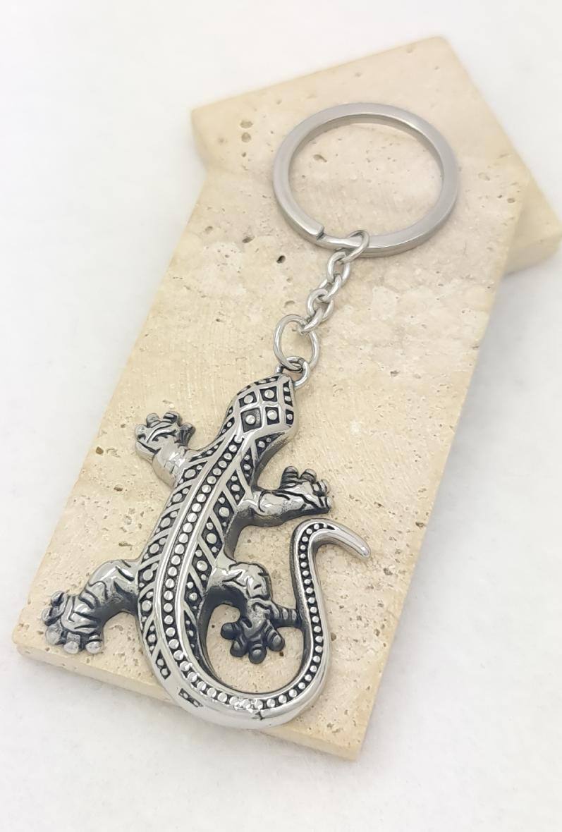 Wholesaler Bijoussimo - Steel Lizard Keychain