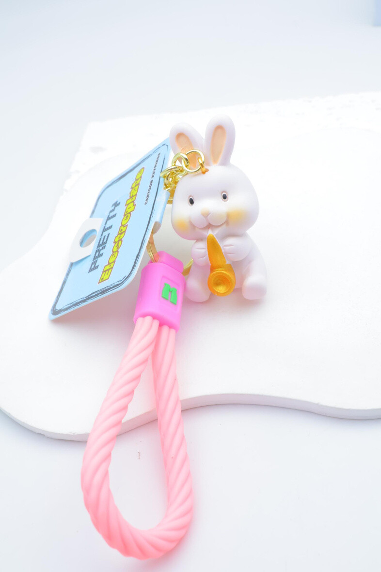 Grossiste Bijoux Mystères - Porté clé lapin en métal