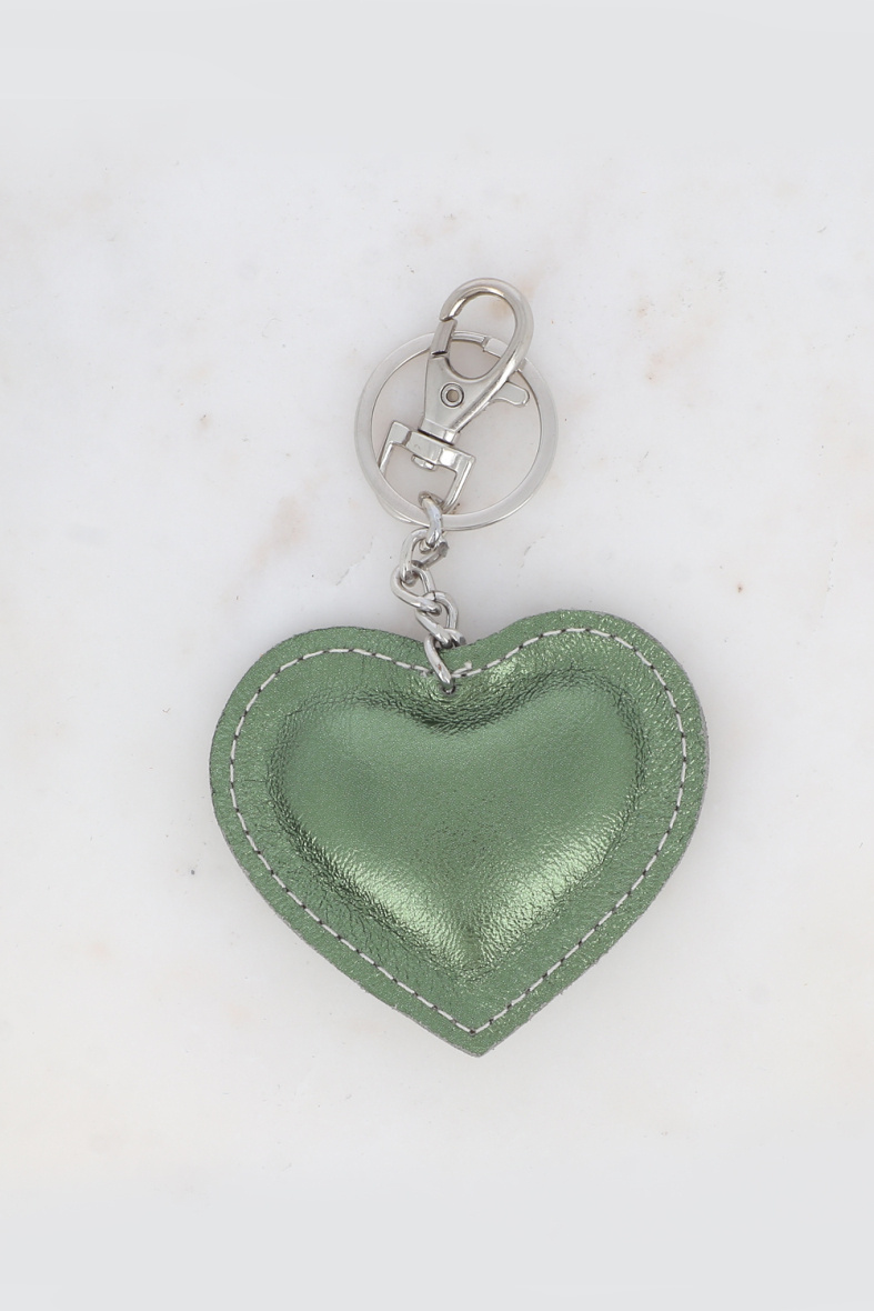 Wholesaler Bohm - Heart key ring - genuine cowhide leather made in Italy