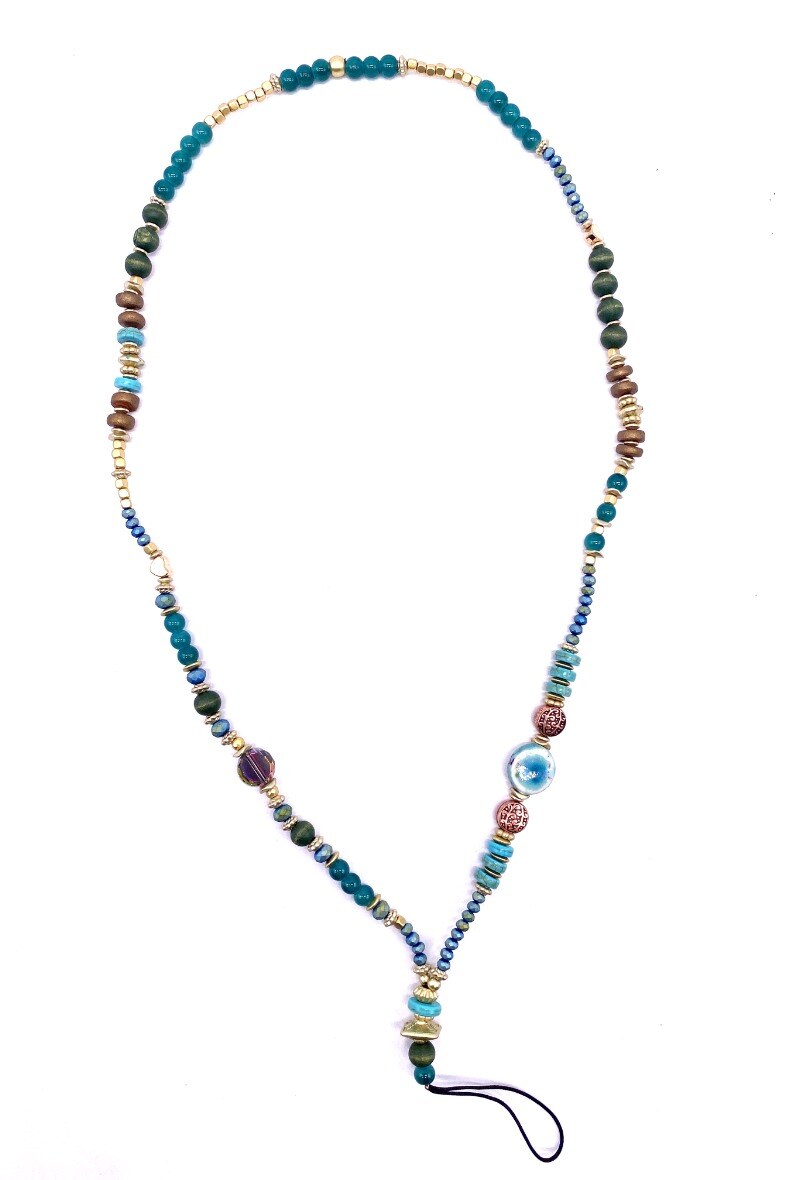 Mayorista By Oceane - Larga correa de teléfono móvil de perlas - Collar