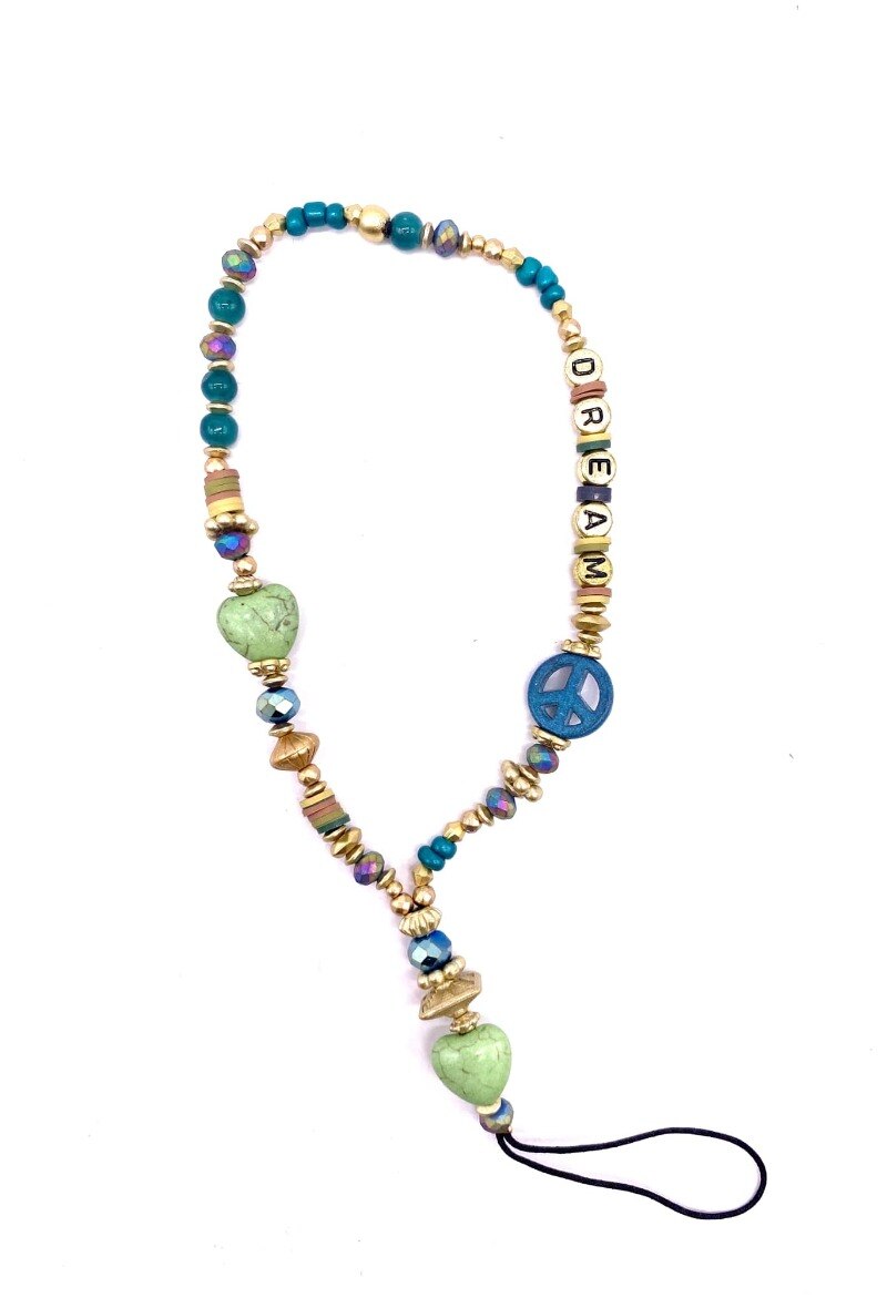 Wholesaler By Oceane - "DREAM" Pearl Cell Phone Strap - Wrist Strap