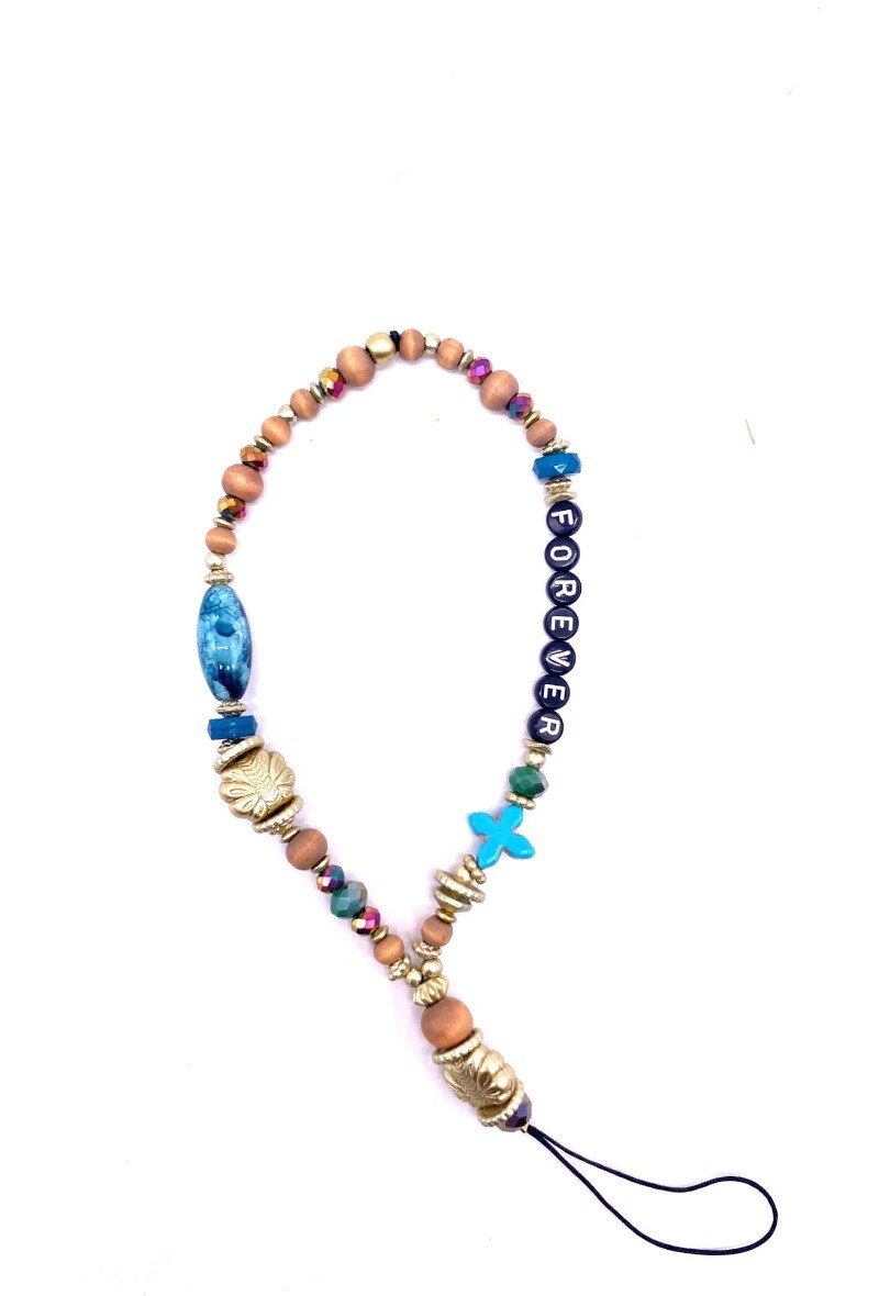 Wholesaler By Oceane - " FOREVER " Pearl Cell Phone Strap - Wrist Strap