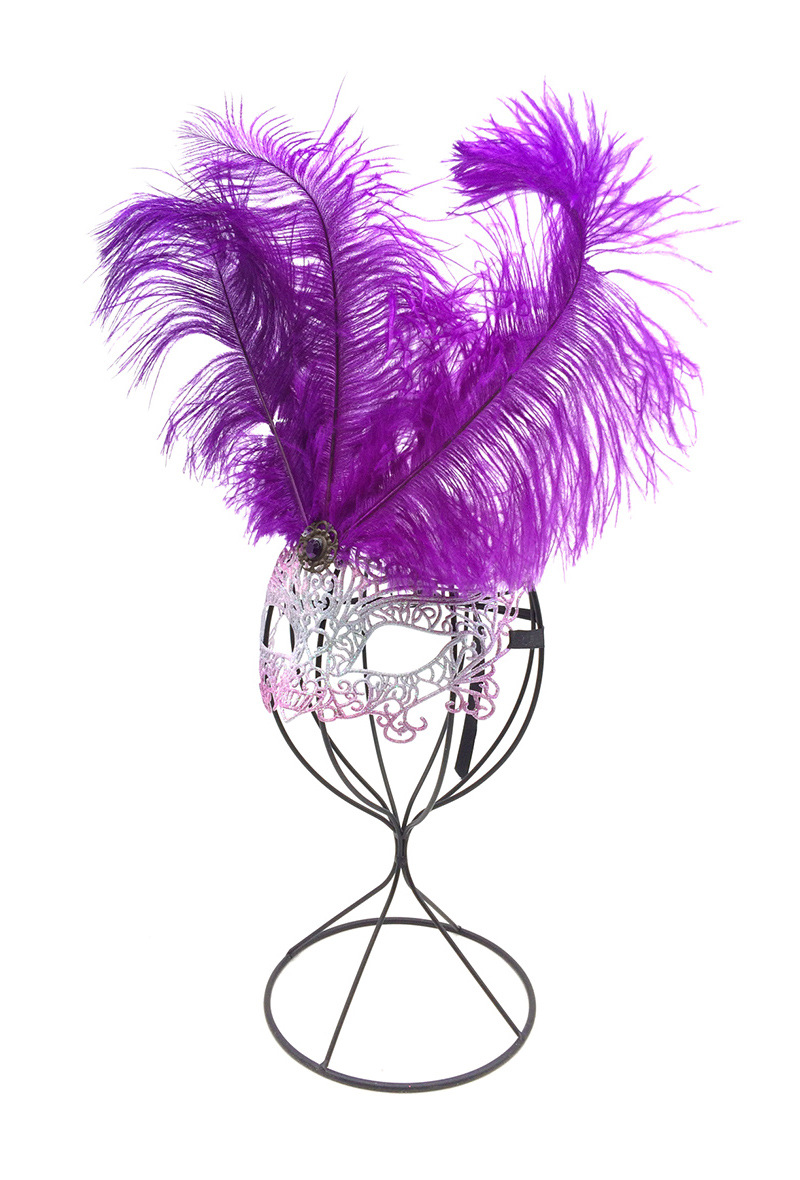 Grossista By Oceane - MASCHERA DA MASCHERA PER GLI OCCHI DECORATA CON PIUME