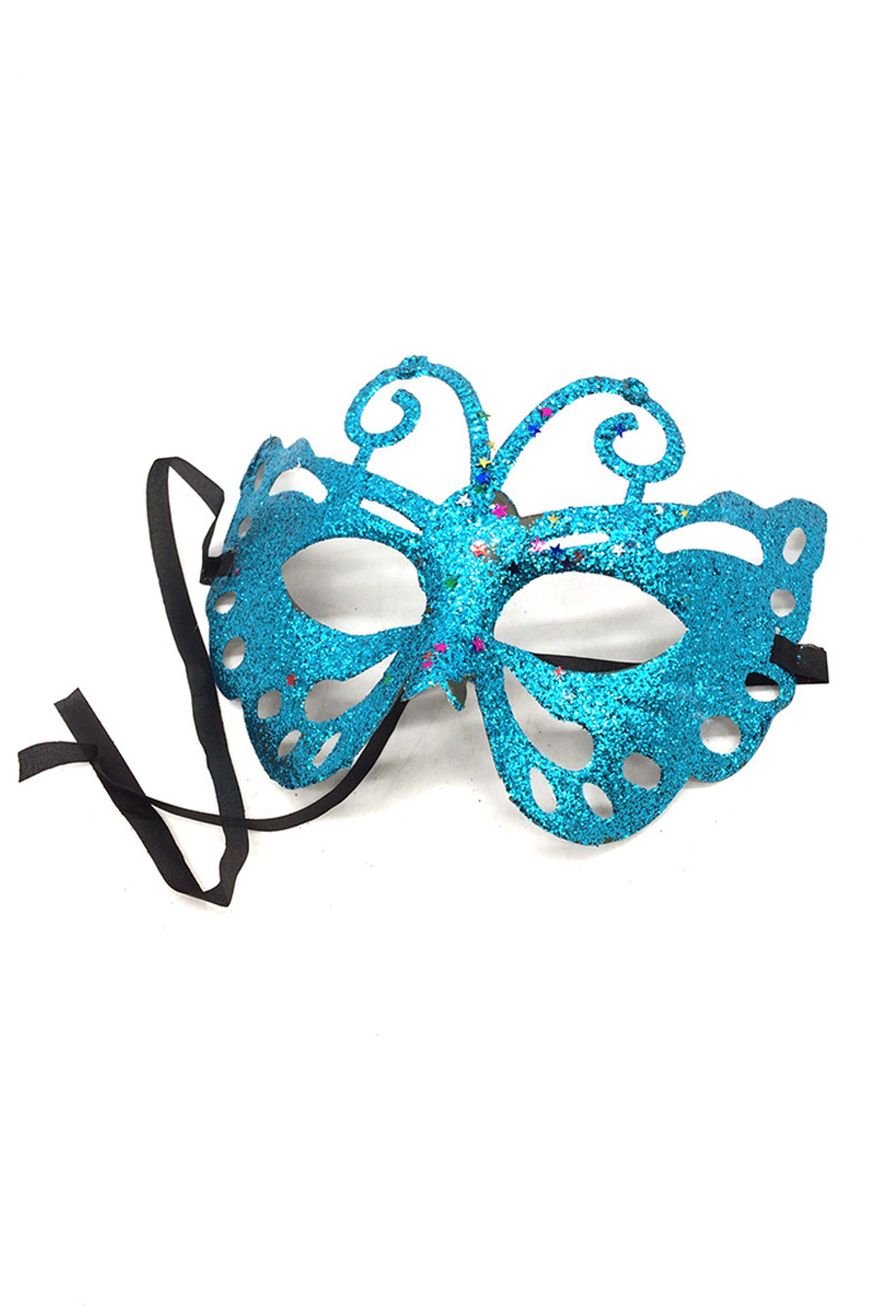 Wholesaler By Oceane - GLITTERED MASQUERADE EYE MASK IN BUTTERFLY MOTIF